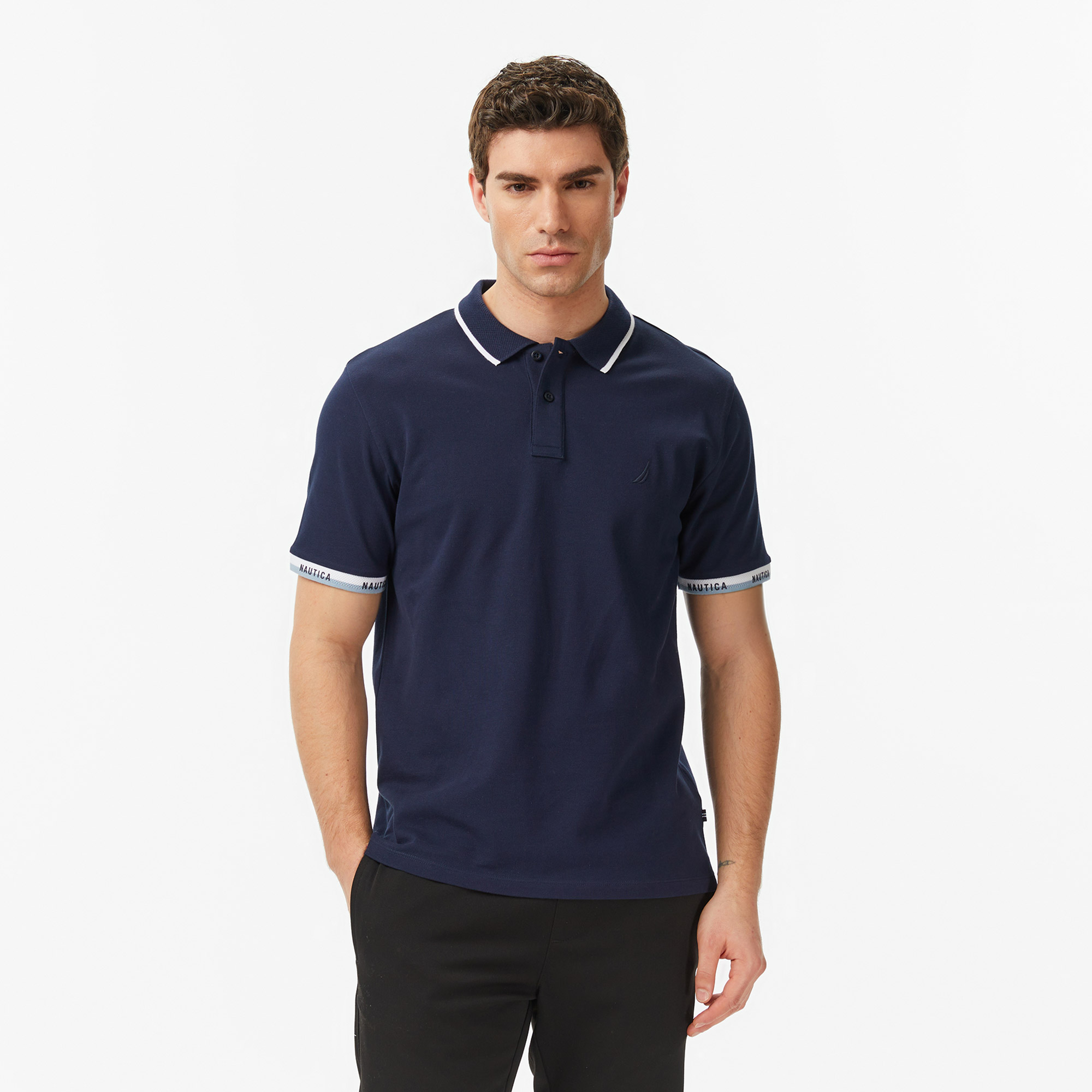  Nautica Erkek Lacivert Regular Fit Polo Yaka T-Shirt