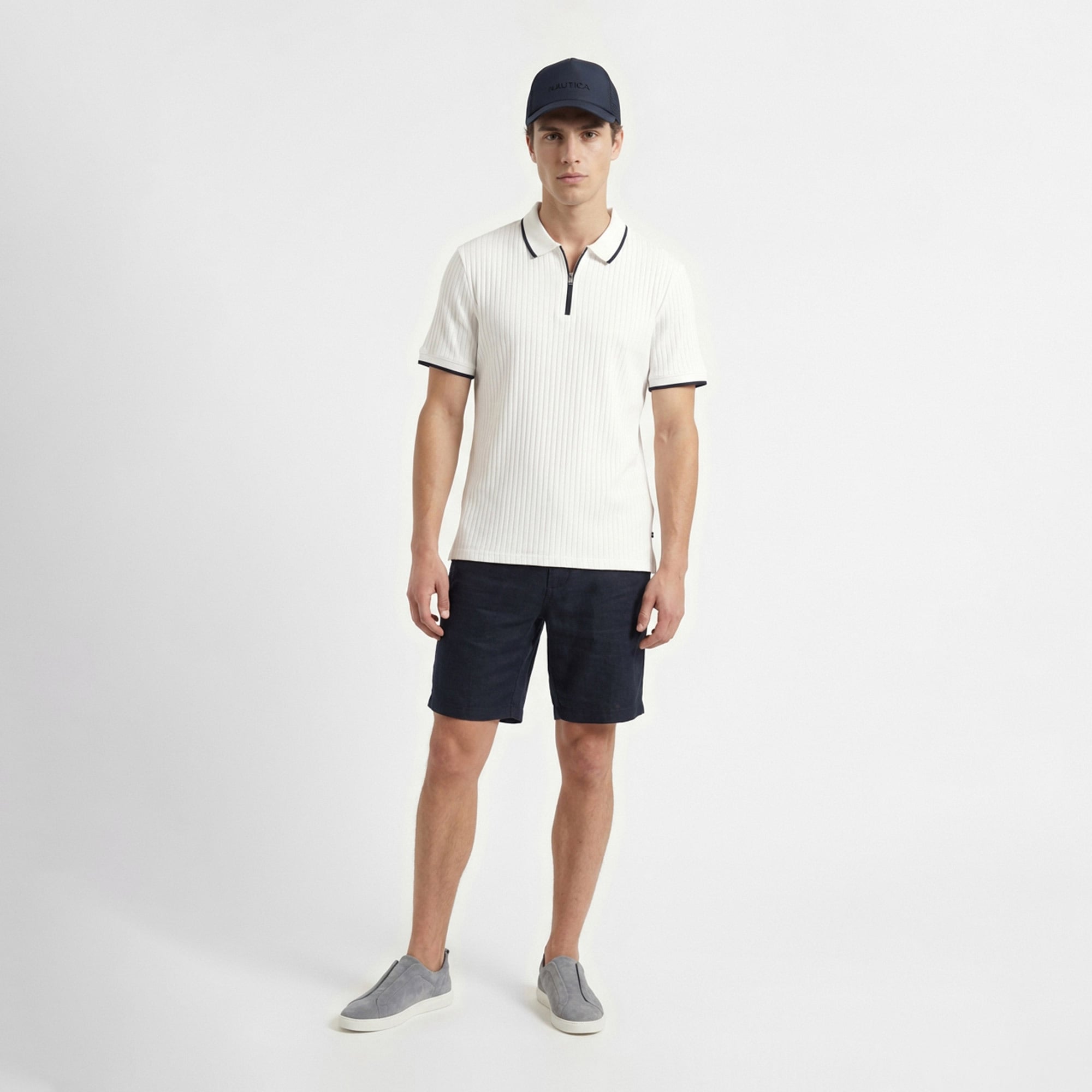  Nautica Erkek Beyaz Regular Fit Polo Yaka T-Shirt