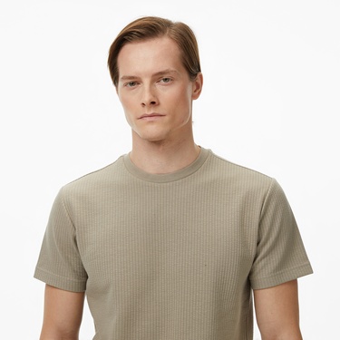  Nautica Erkek Bej Regular Fit T-Shirt