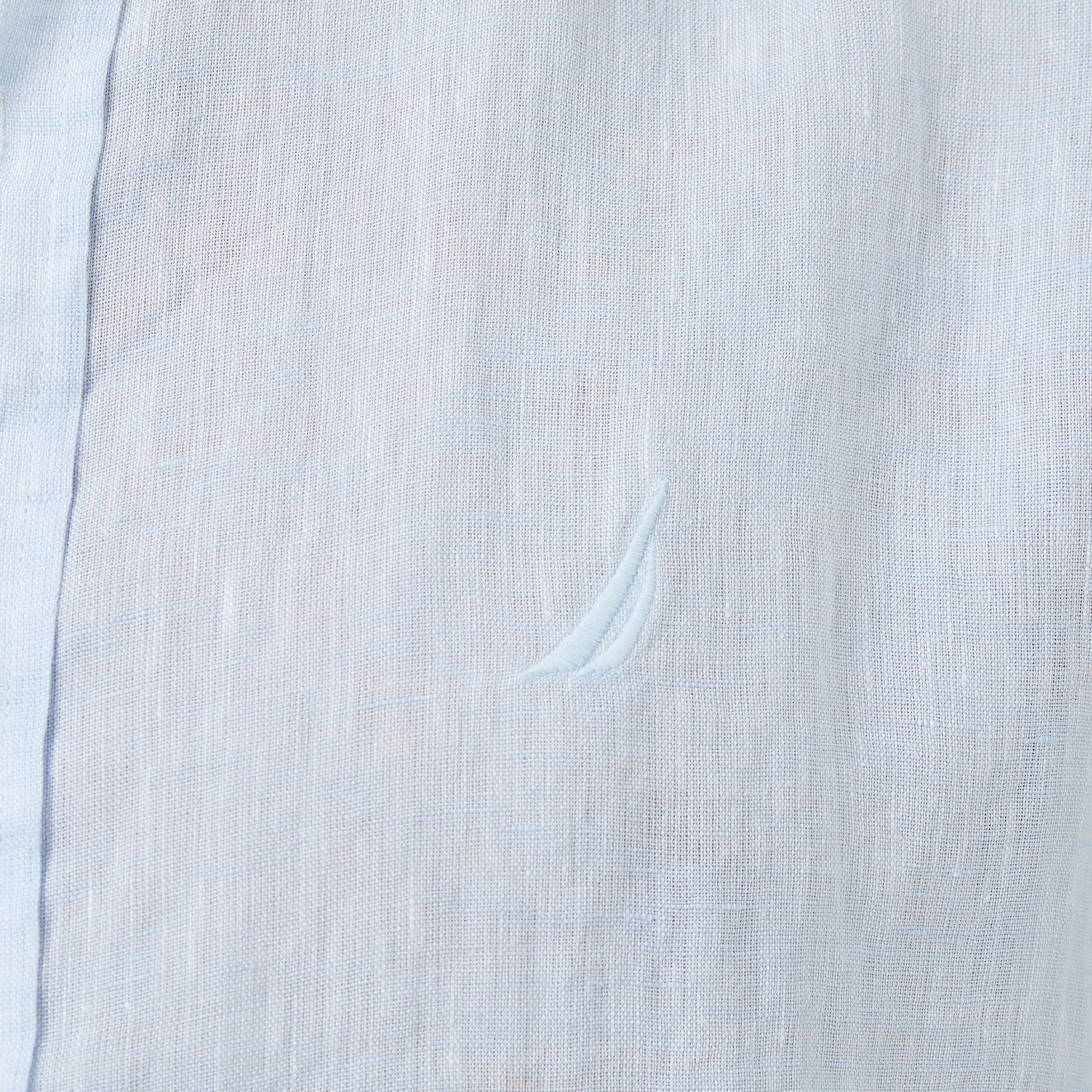 Nautica Erkek Mavi Regular Fit Keten Gömlek