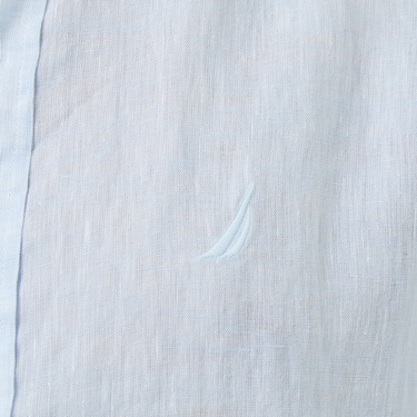  Nautica Erkek Mavi Regular Fit Keten Gömlek