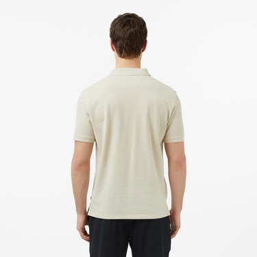  Nautica Erkek Bej Regular Fit Polo Yaka T-Shirt