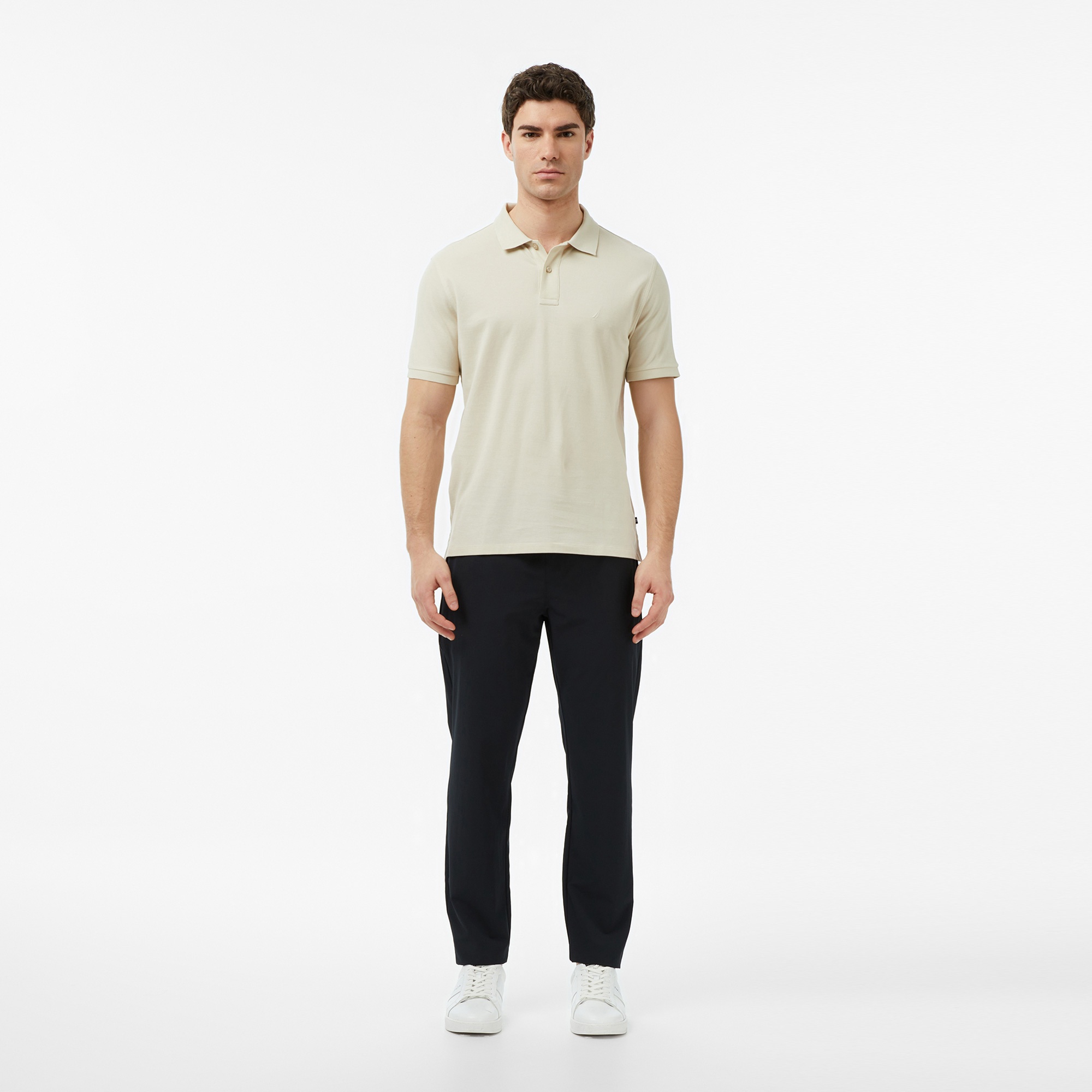 Nautica Erkek Bej Regular Fit Polo Yaka T-Shirt
