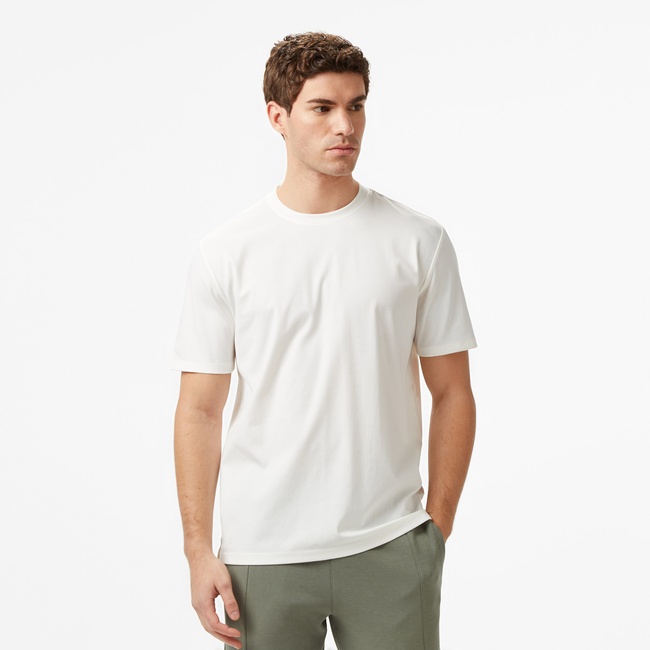  Nautica Erkek Ekru Regular Fit T-Shirt