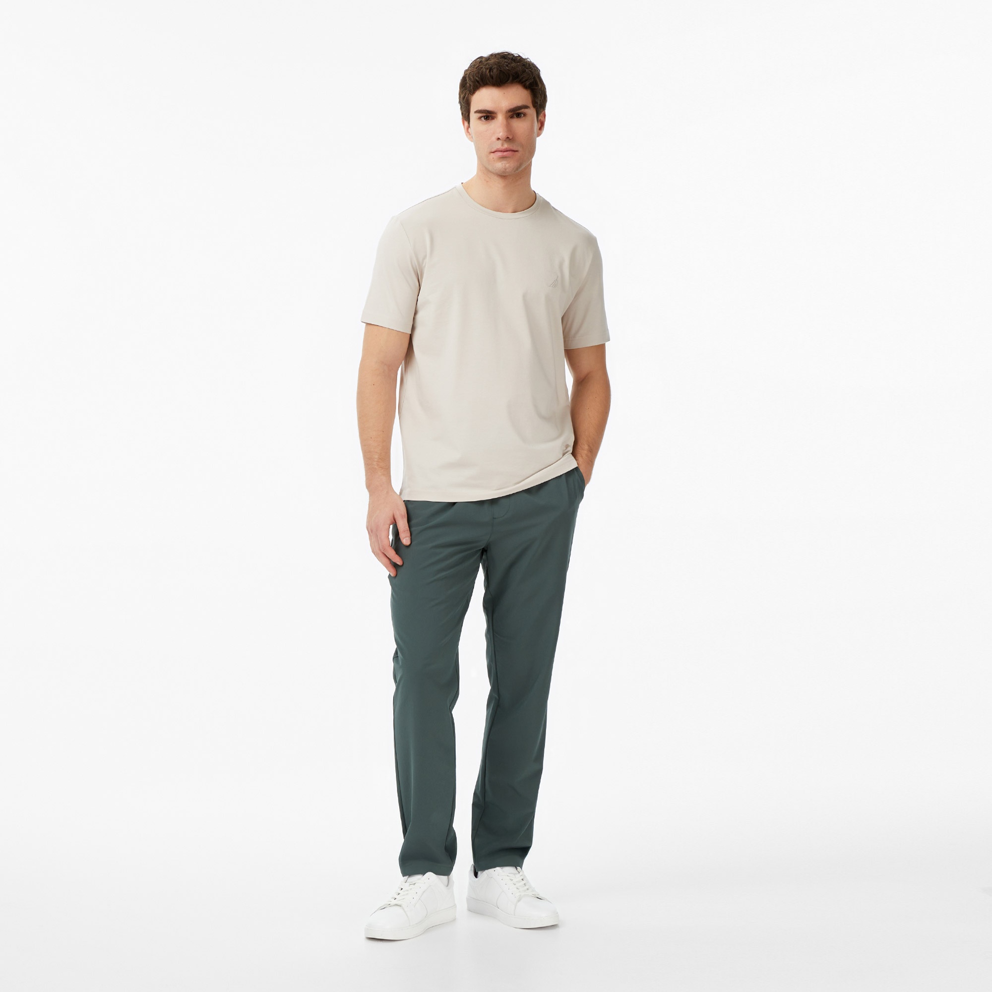 Nautica Erkek Bej Regular Fit T-Shirt