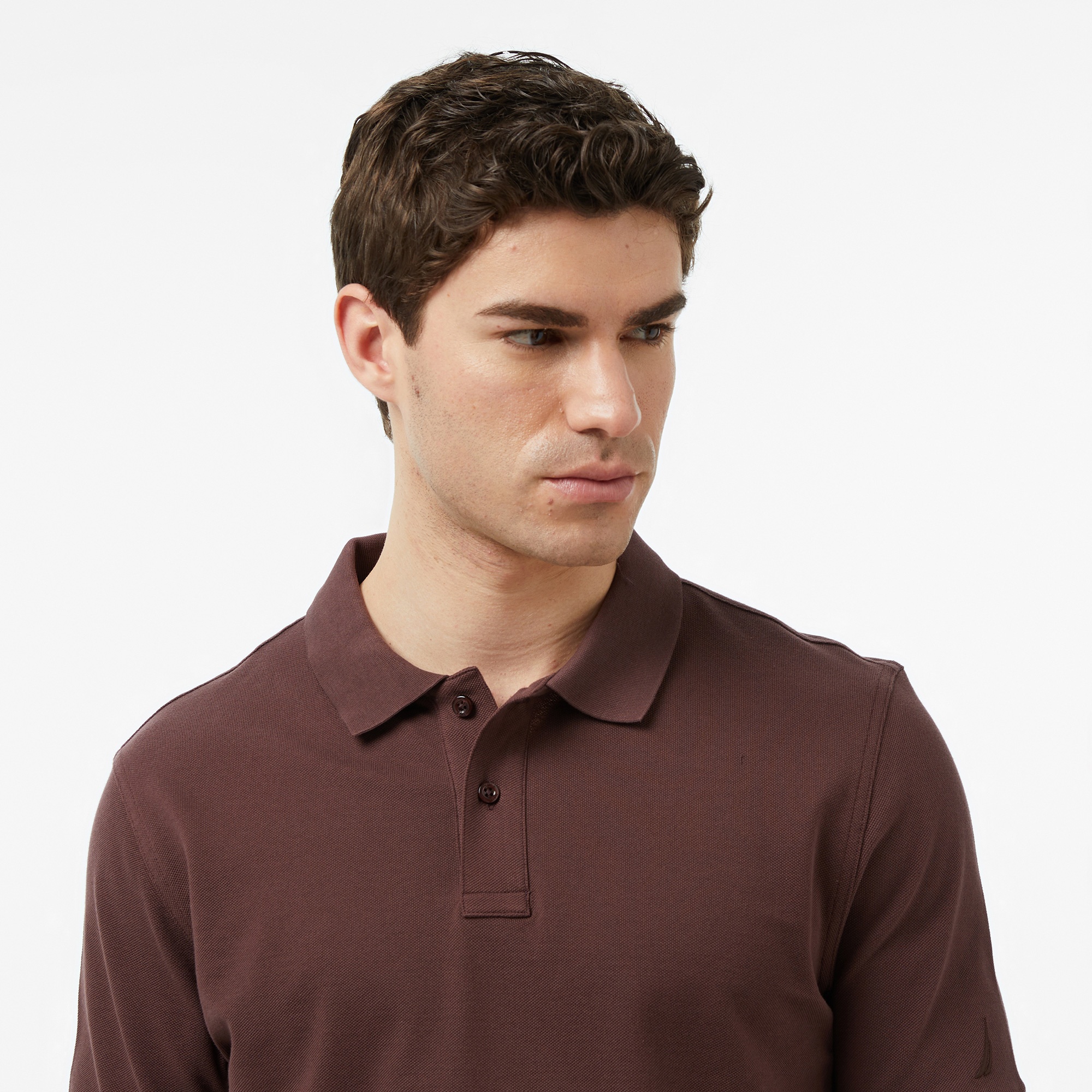 Nautica Erkek Kahverengi Regular Fit Polo Yaka T-Shirt