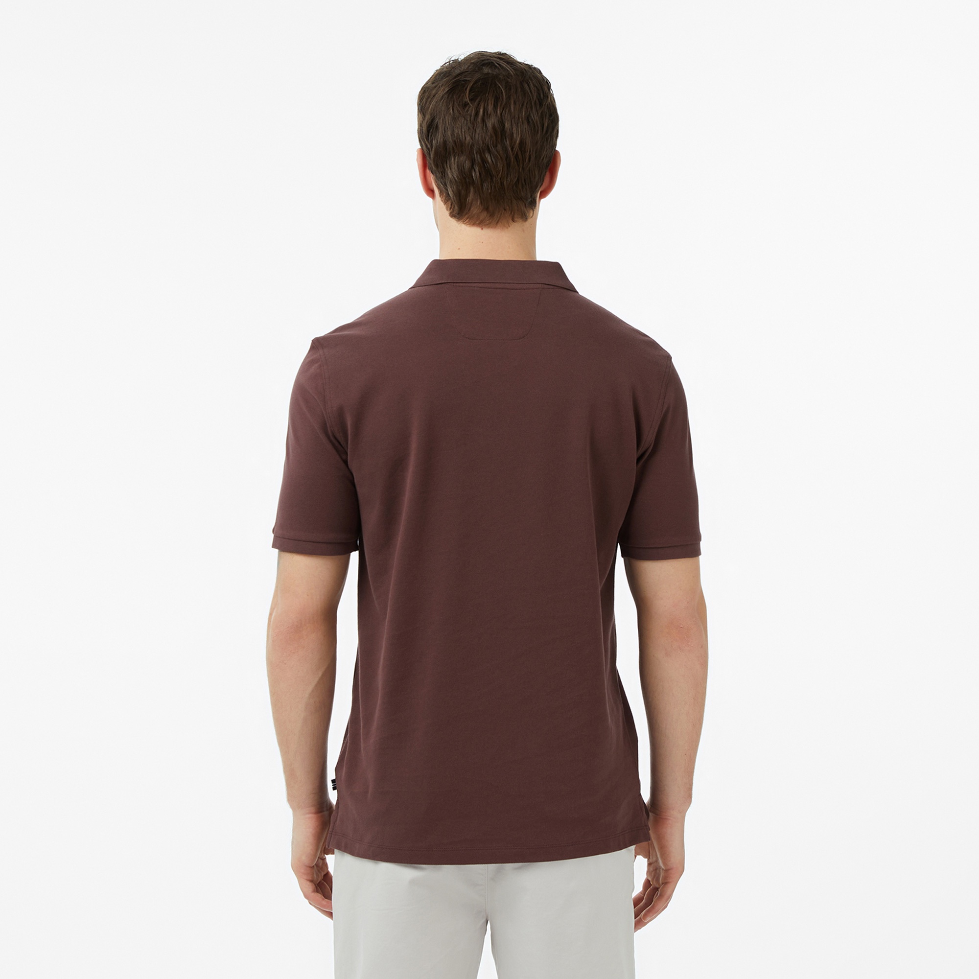 Nautica Erkek Kahverengi Regular Fit Polo Yaka T-Shirt