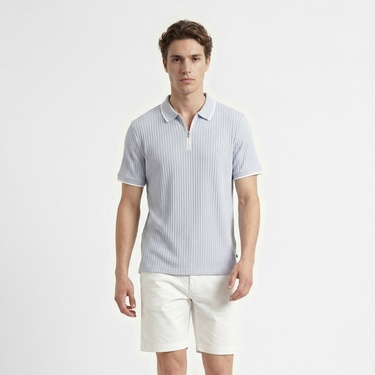  Nautica Erkek Mavi Regular Fit Polo Yaka T-Shirt