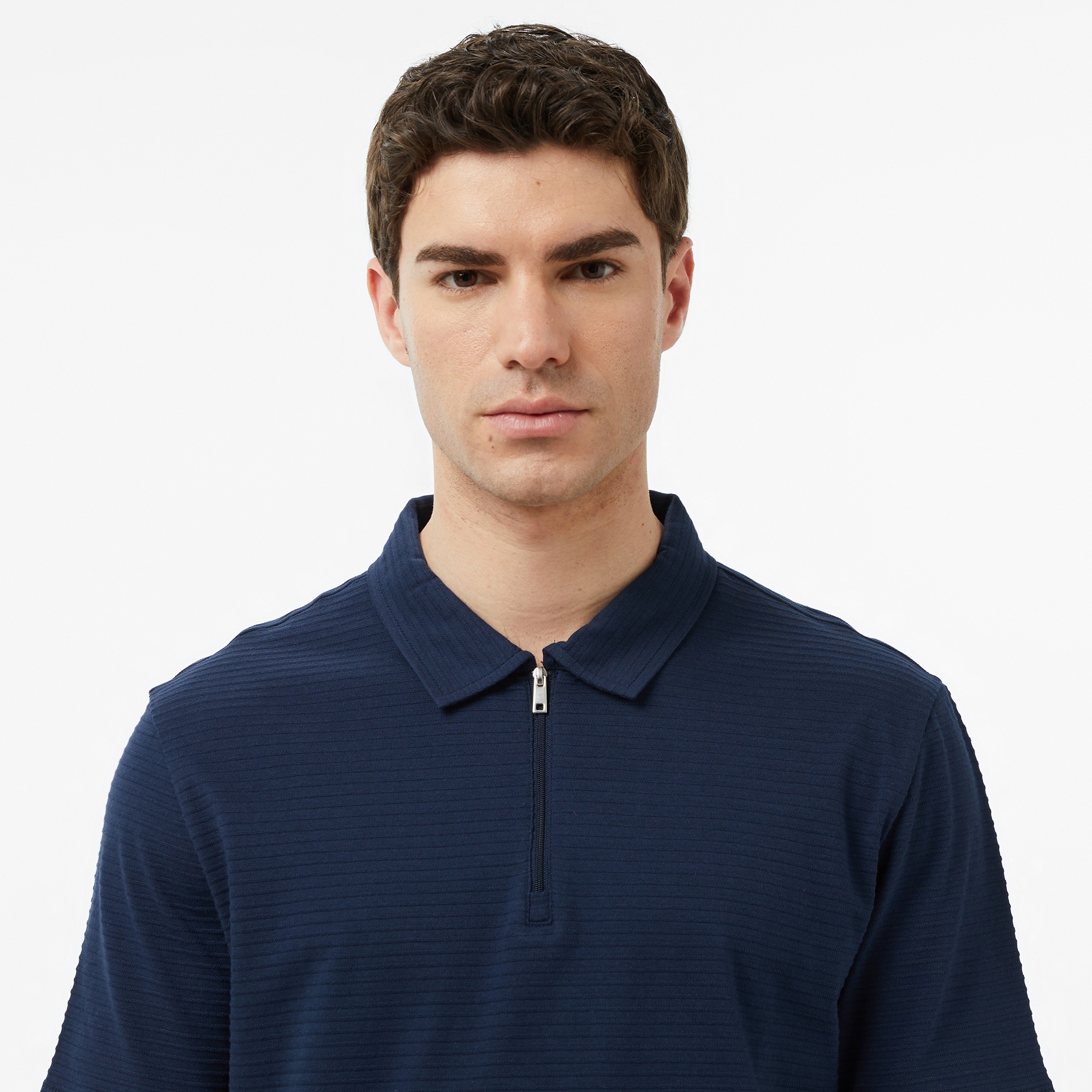 Nautica Erkek Lacivert Regular Fit Çizgili Polo Yaka T-Shirt