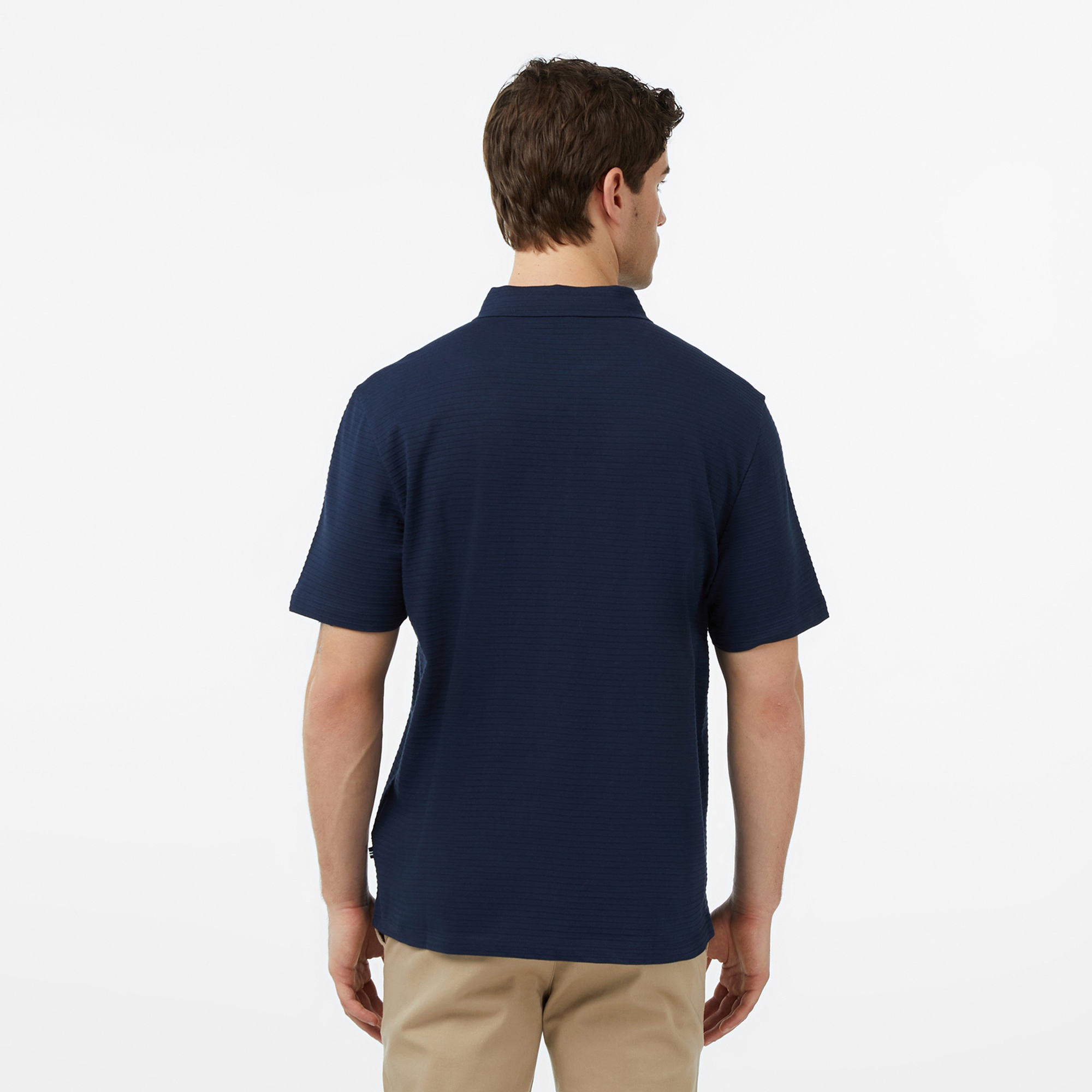Nautica Erkek Lacivert Regular Fit Çizgili Polo Yaka T-Shirt
