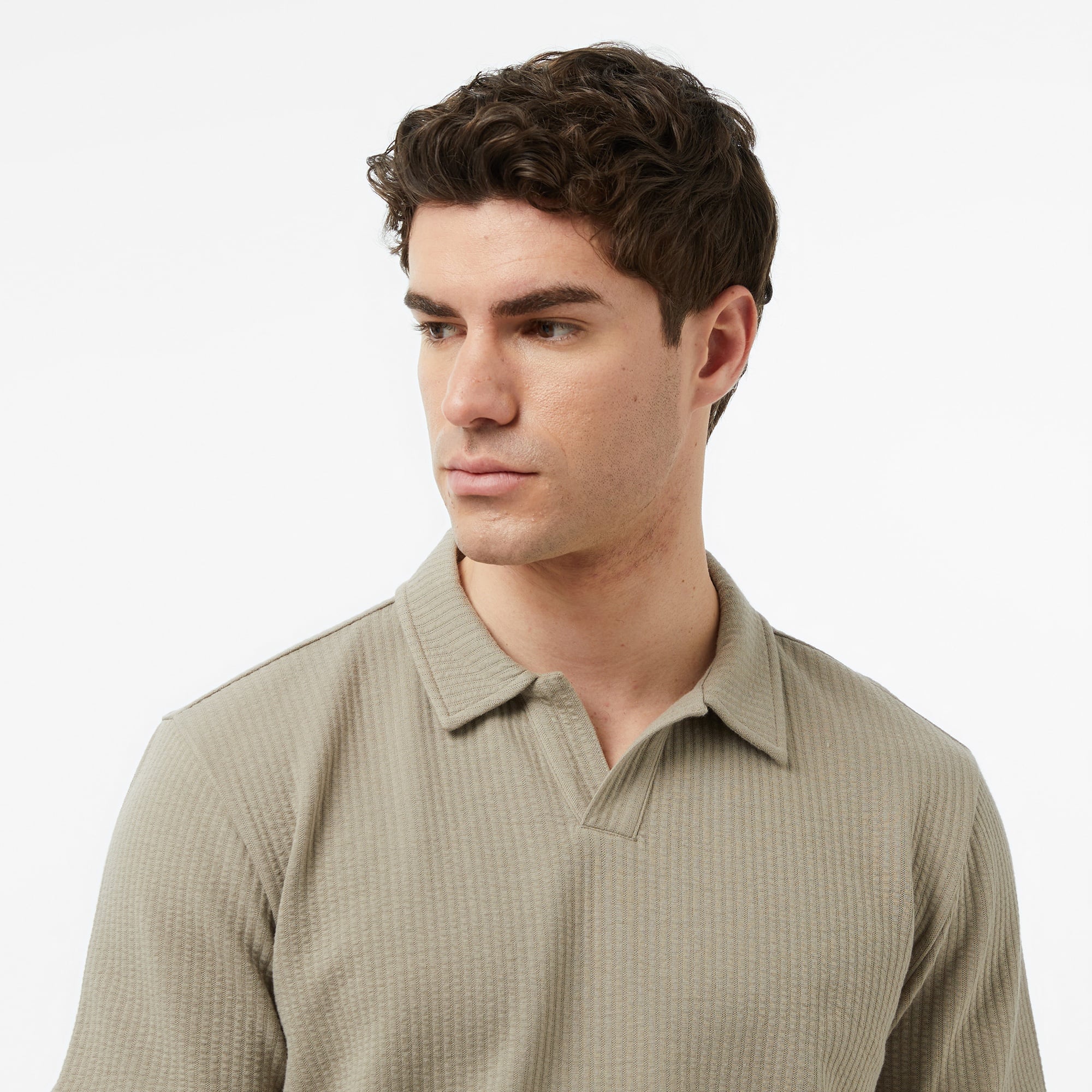 Nautica Erkek Bej Regular Fit Polo Yaka T-Shirt