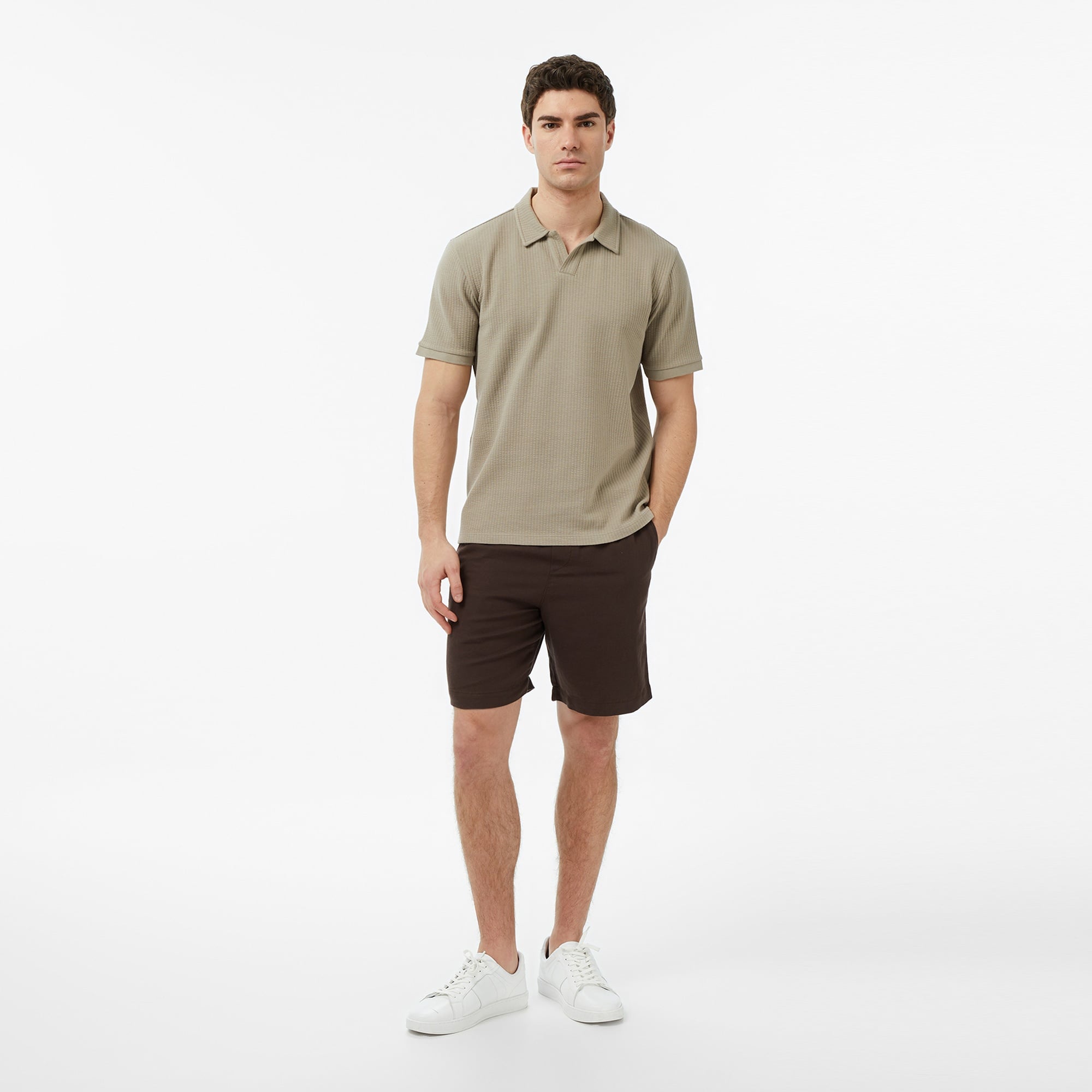 Nautica Erkek Bej Regular Fit Polo Yaka T-Shirt