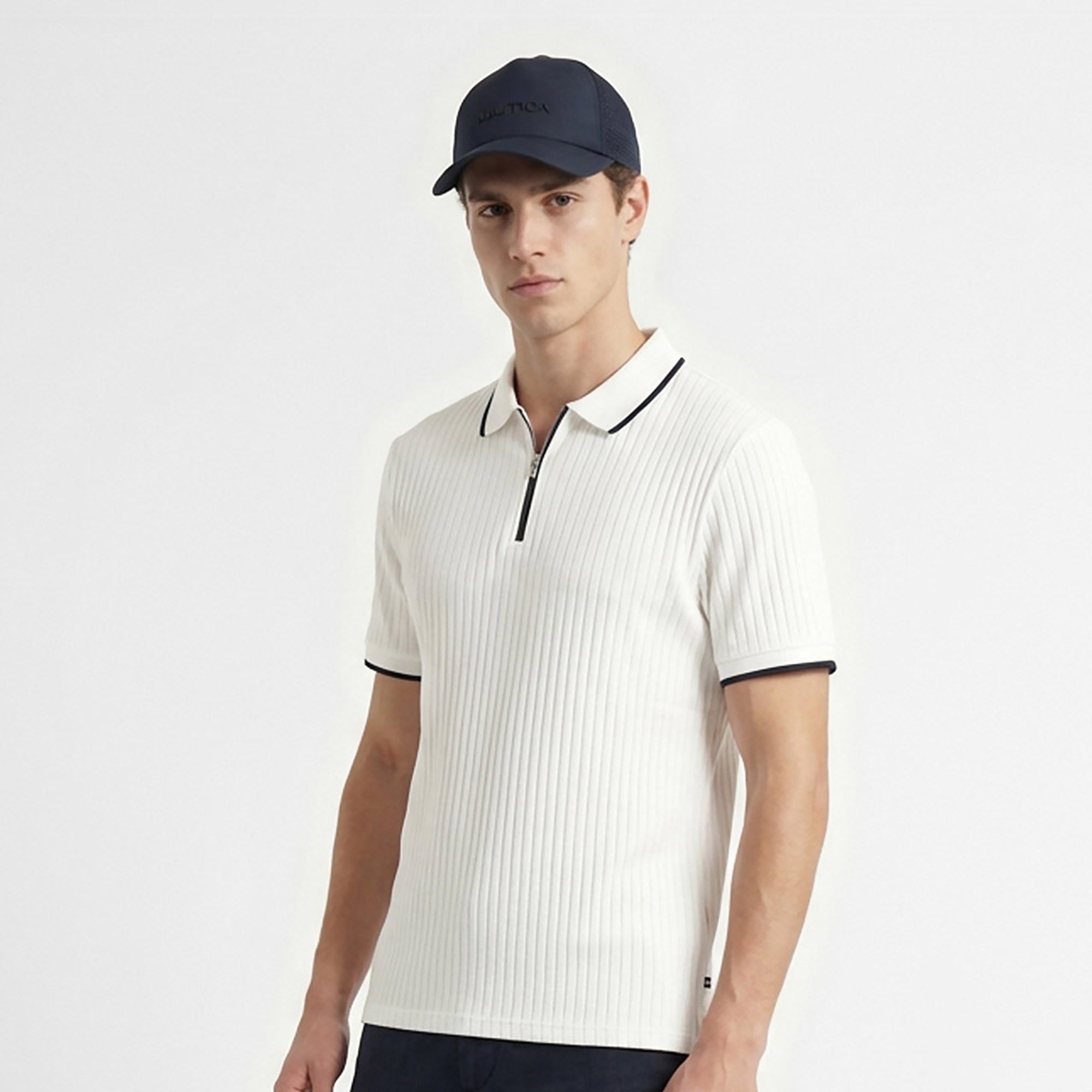 Nautica Erkek Beyaz Regular Fit Polo Yaka T-Shirt