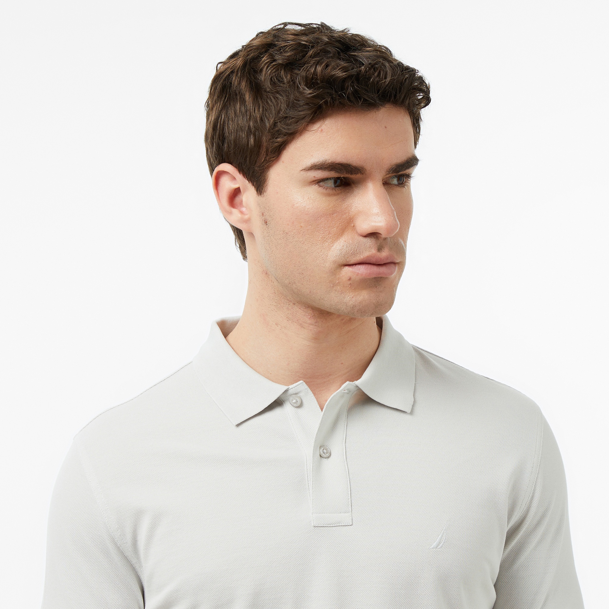 Nautica Erkek Gri Regular Fit Polo Yaka T-Shirt