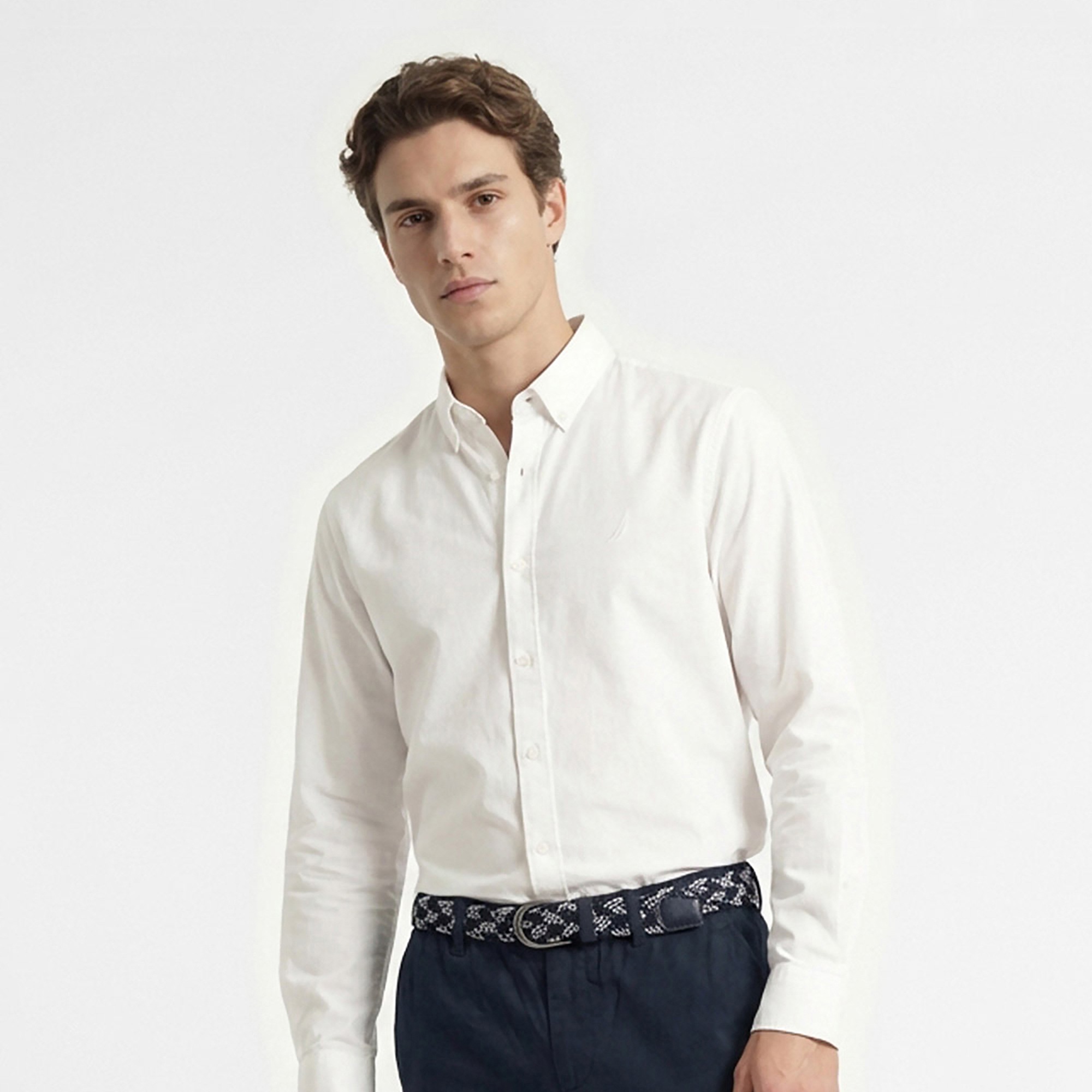 Nautica Erkek Beyaz Regular Fit Gömlek