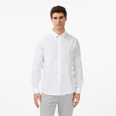  Nautica Erkek Beyaz Slim Fit Gömlek