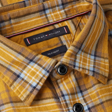  Tommy Hilfiger Layering Shirt Erkek Sarı Gömlek