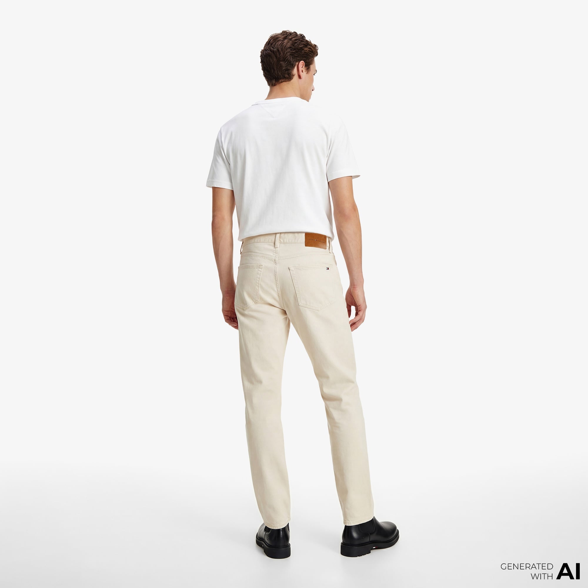 Tommy Hilfiger Denim Mainline Erkek Beyaz Jean