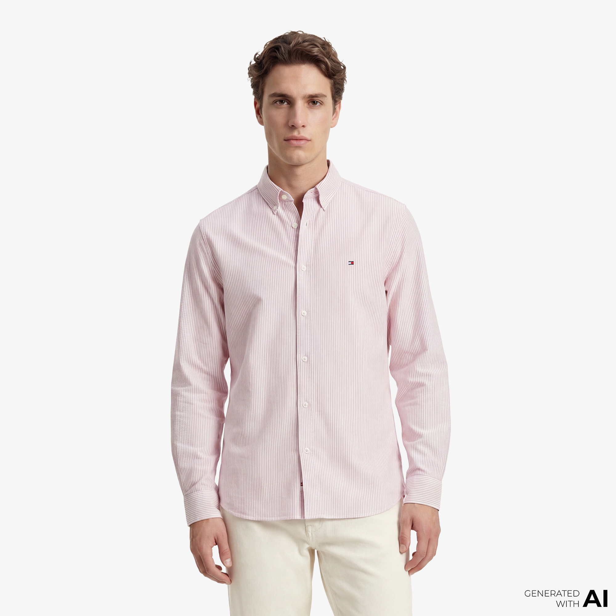  Tommy Hilfiger Core Essentials Erkek Pembe Gömlek