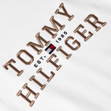  Tommy Hilfiger Brand Love Graphic Erkek Beyaz T-Shirt