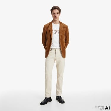  Tommy Hilfiger Brand Love Graphic Erkek Beyaz T-Shirt