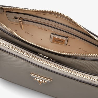  Guess Noelle II Çapraz Askılı Kadın Açık Gri Omuz Çantası