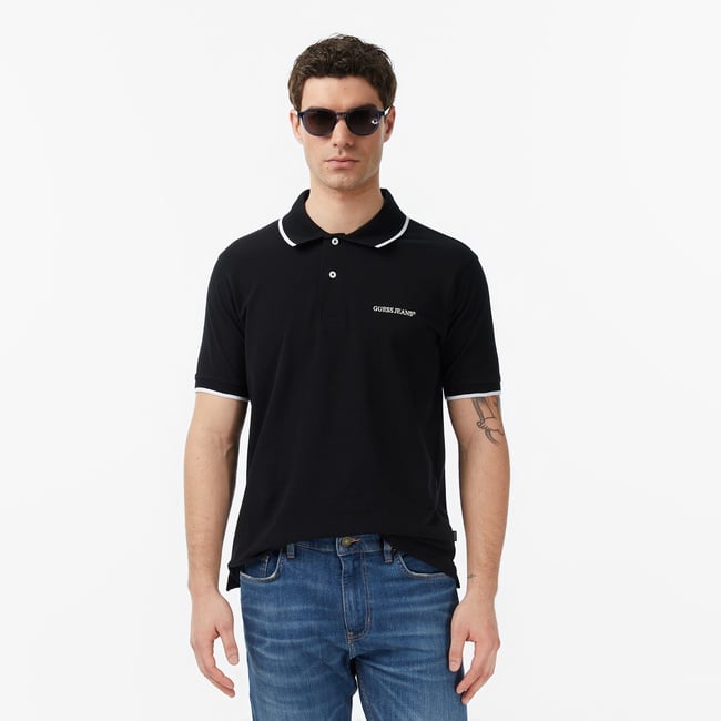  Guess Jeans Embro Regular Fit Erkek Siyah Polo