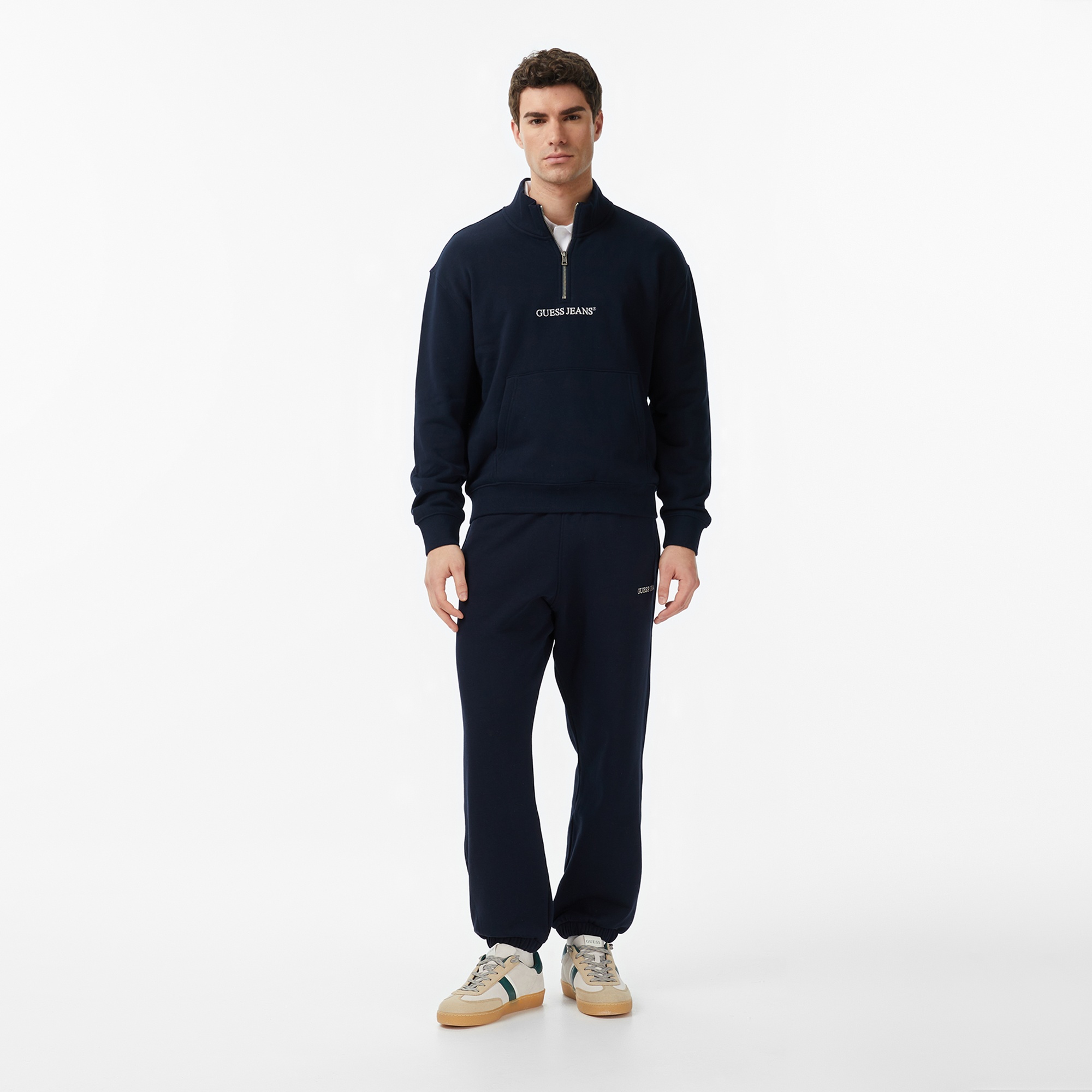 Guess Jeans Iconic Erkek Lacivert Sweatshirt