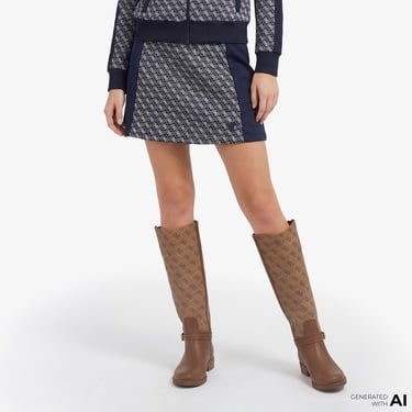  Guess Maya Aktif A Kesim Kadın Lacivert Etek