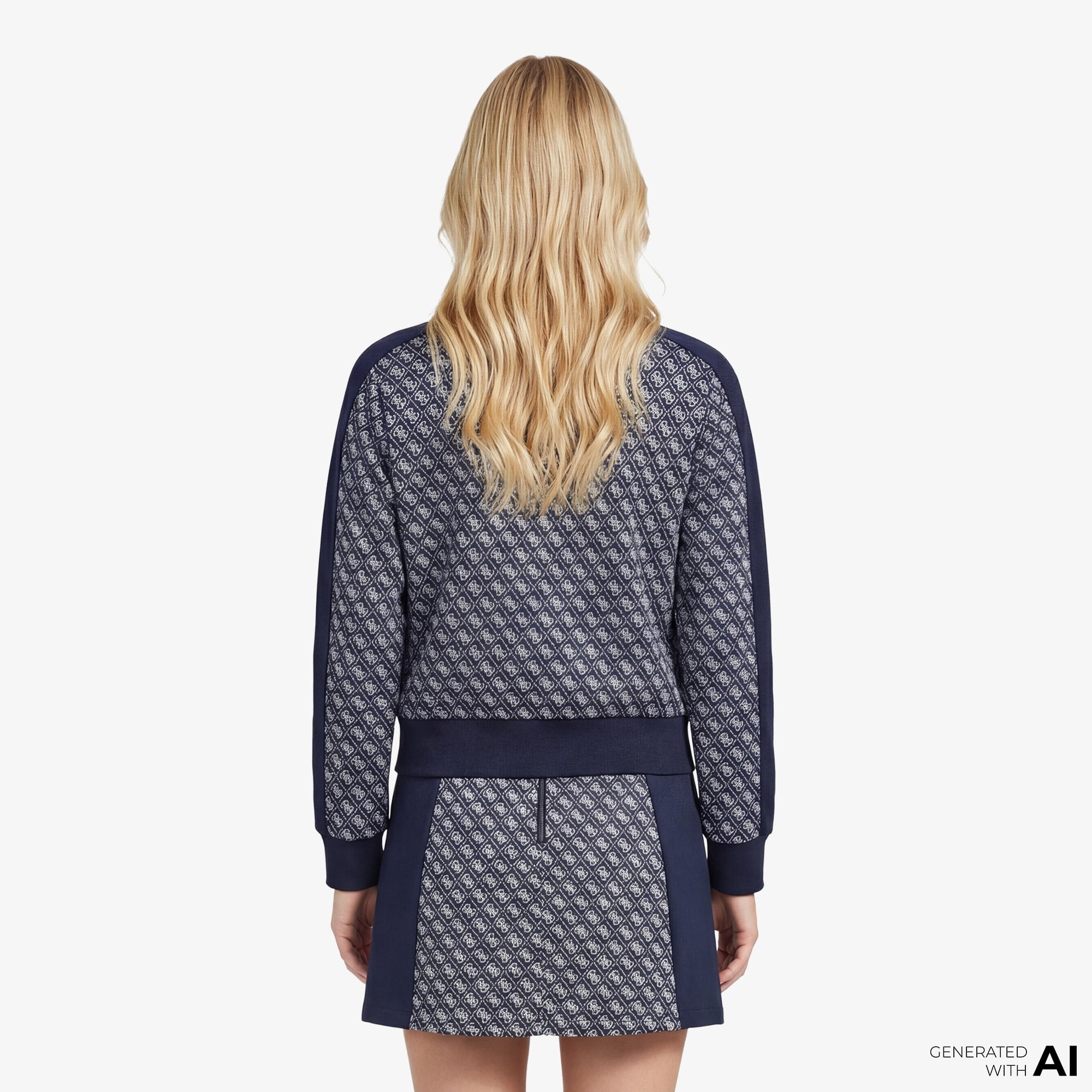 Guess Maya Aktif Kadın Lacivert Sweatshirt