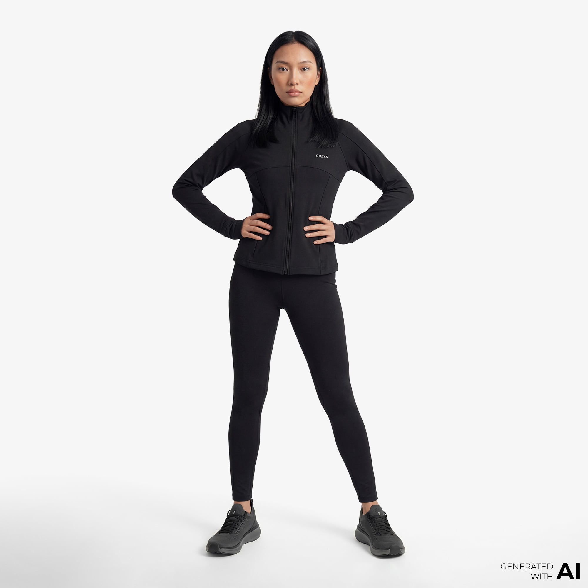 Guess Margot Aktif Kadın Siyah Ceket