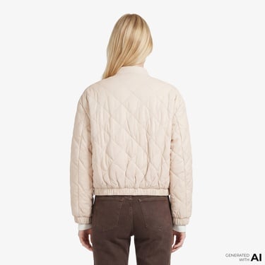  Guess Cecilia Aktif Kadın Krem Rengi Mont