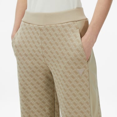  Guess Maya Aktif Palazzo Fit Kadın Bej Eşofman Altı