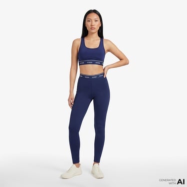  Guess Alba Aktif Kadın Mavi Tayt