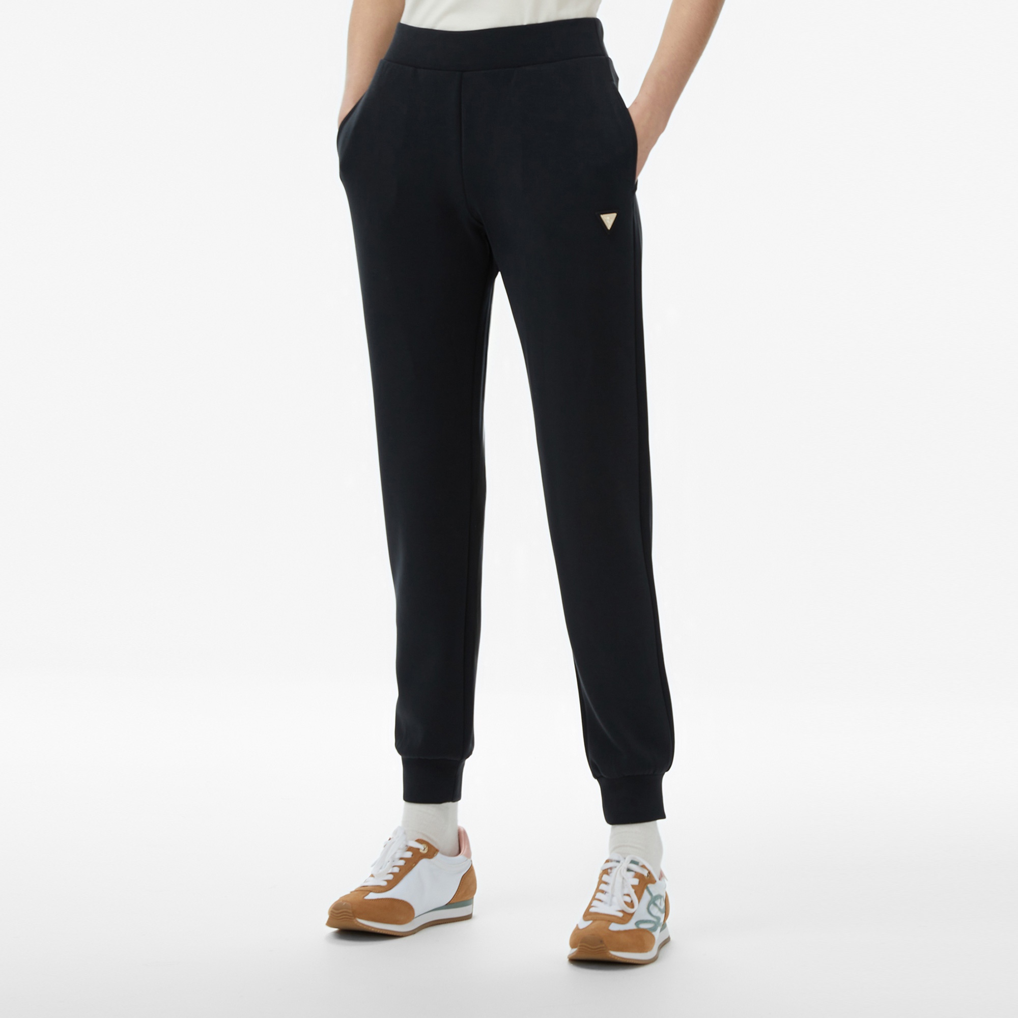 Guess Olympe Aktif Modal Karışımlı Scuba Kadın Siyah Tayt