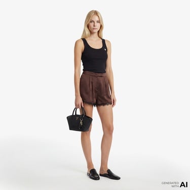  Guess Colette Aktif Kadın Kahverengi T-Shirt