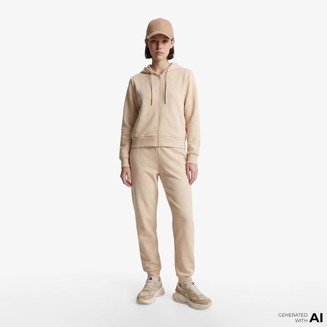  Guess Olympe Aktif Modal Karışımlı Scuba Kadın Kahverengi Tayt