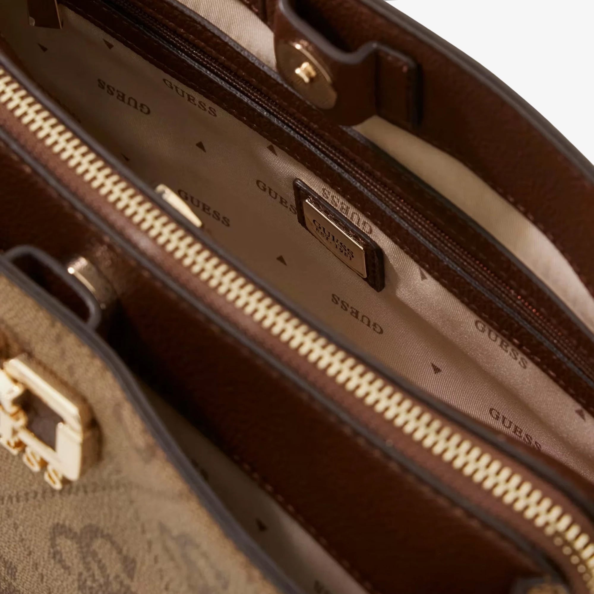 Guess Karnilla Logo Kadın Kahverengi El Çantası