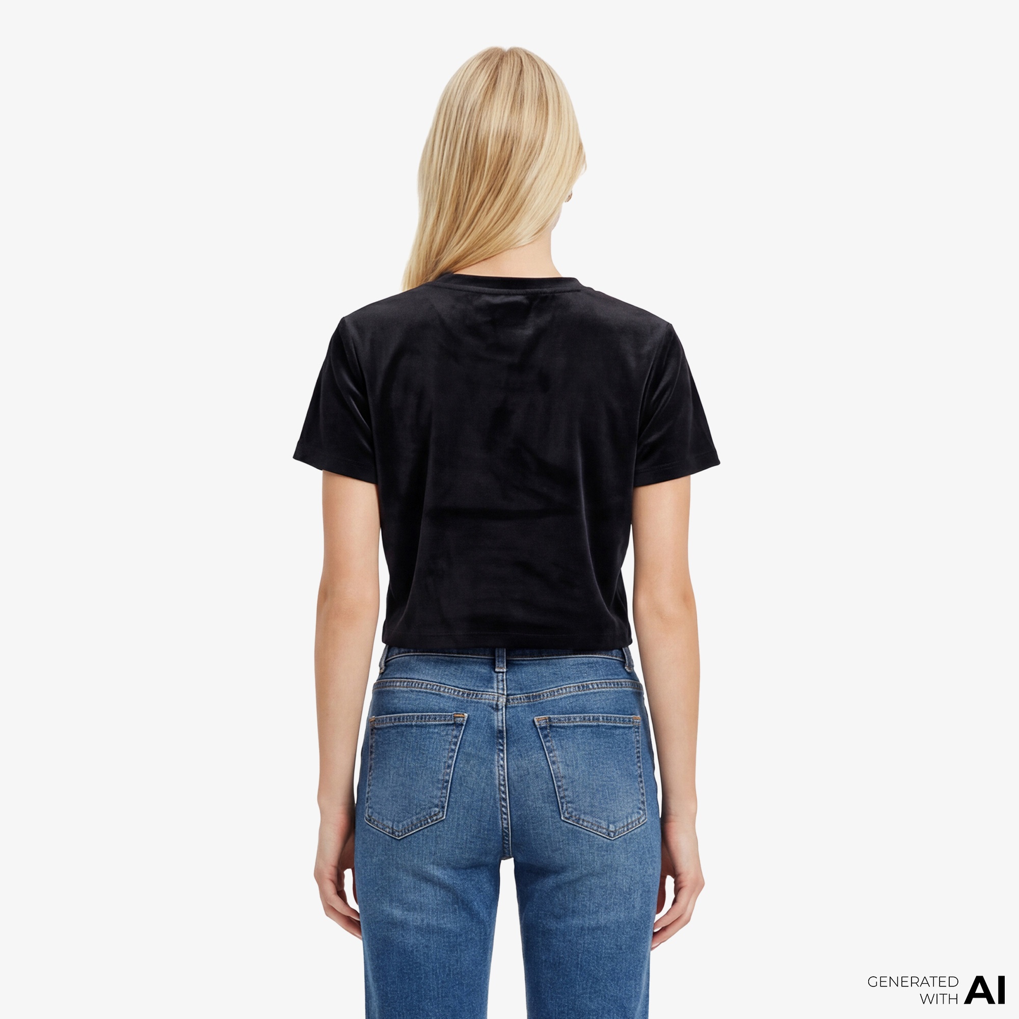 Guess Couture Aktif Boxy Fit Kadın Siyah T-Shirt