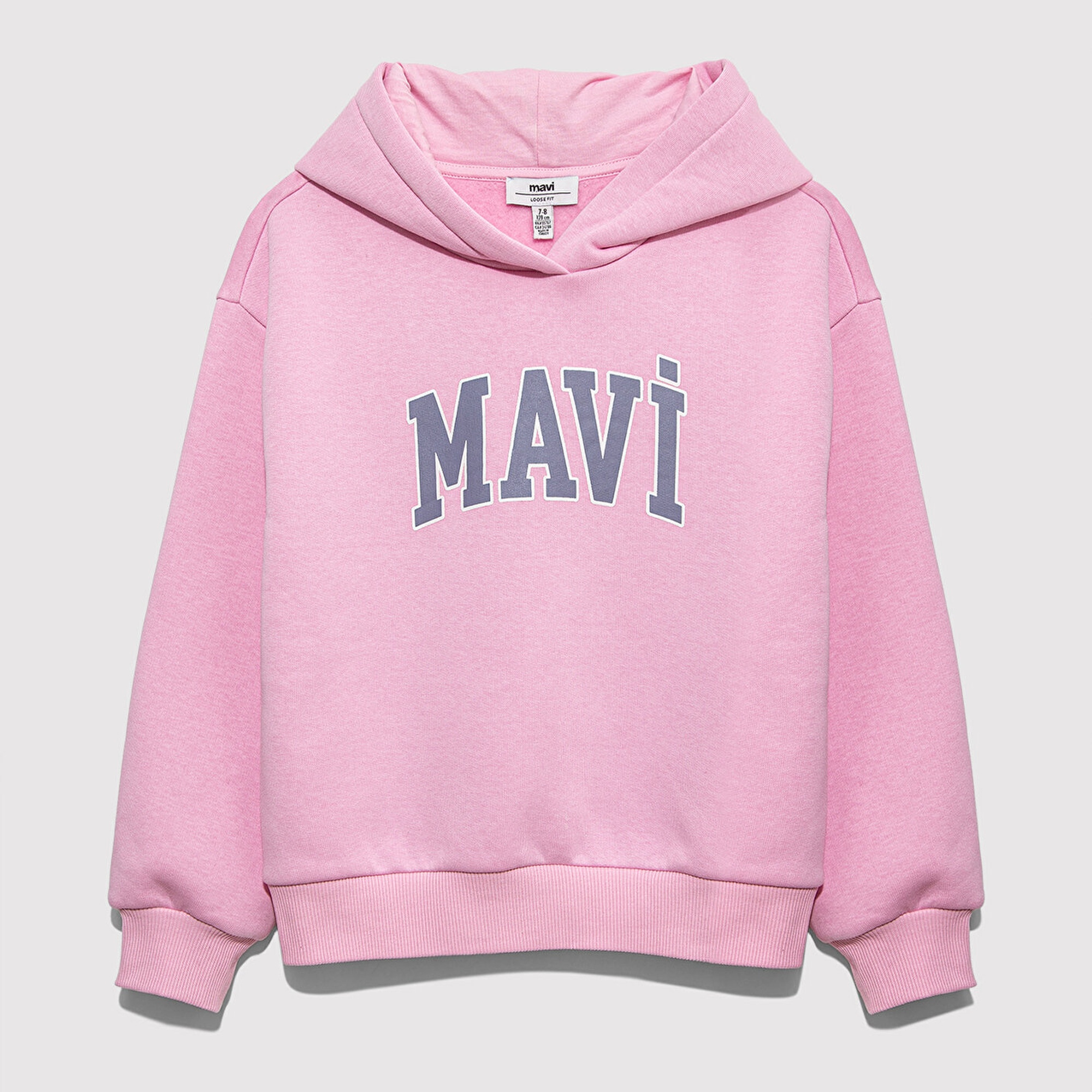 Mavi Mavi Logo Baskılı Kapüşonlu Pembe Sweatshirt 7610035-70973