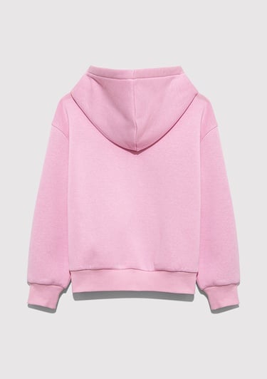  Mavi Mavi Logo Baskılı Kapüşonlu Pembe Sweatshirt 7610035-70973