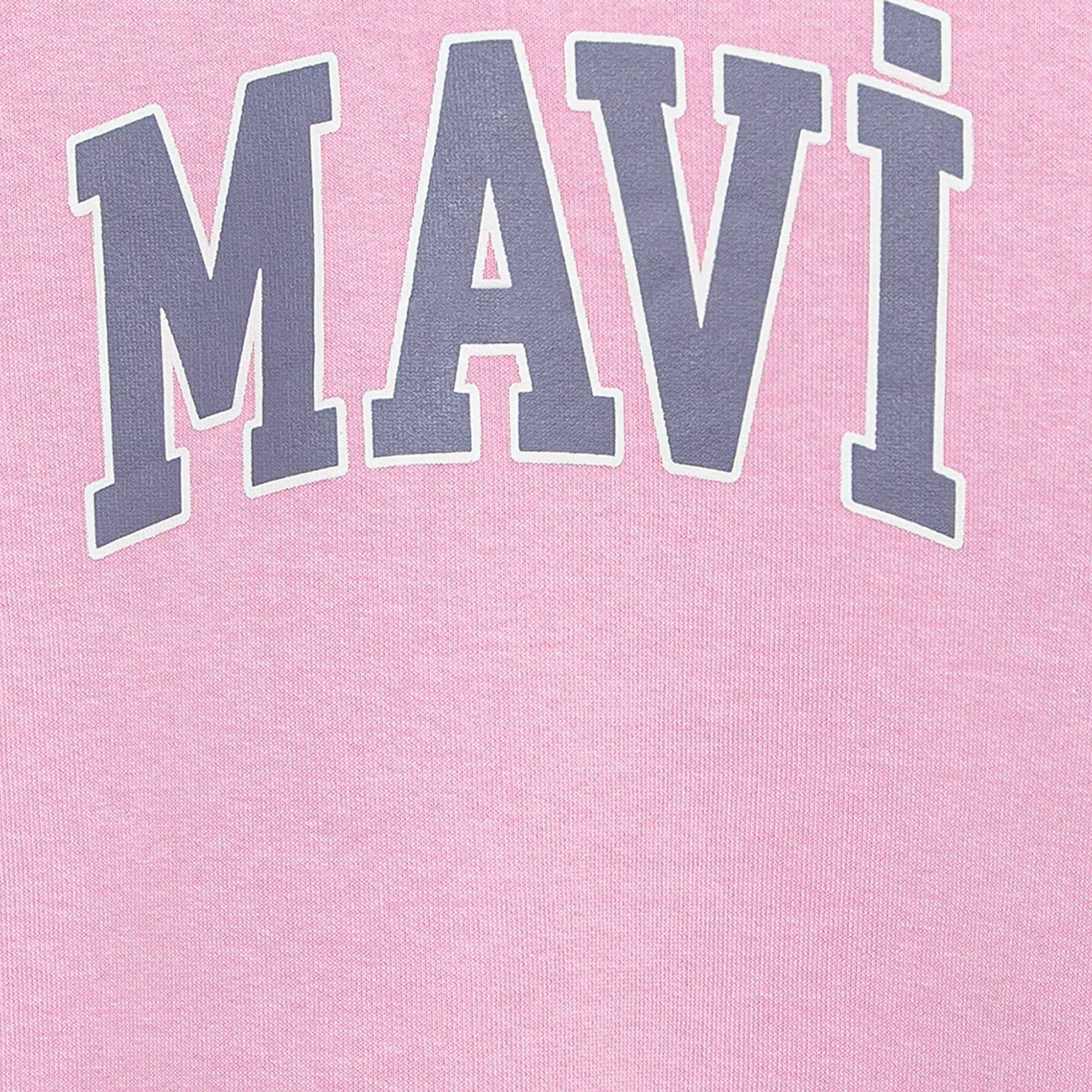 Mavi Mavi Logo Baskılı Kapüşonlu Pembe Sweatshirt 7610035-70973