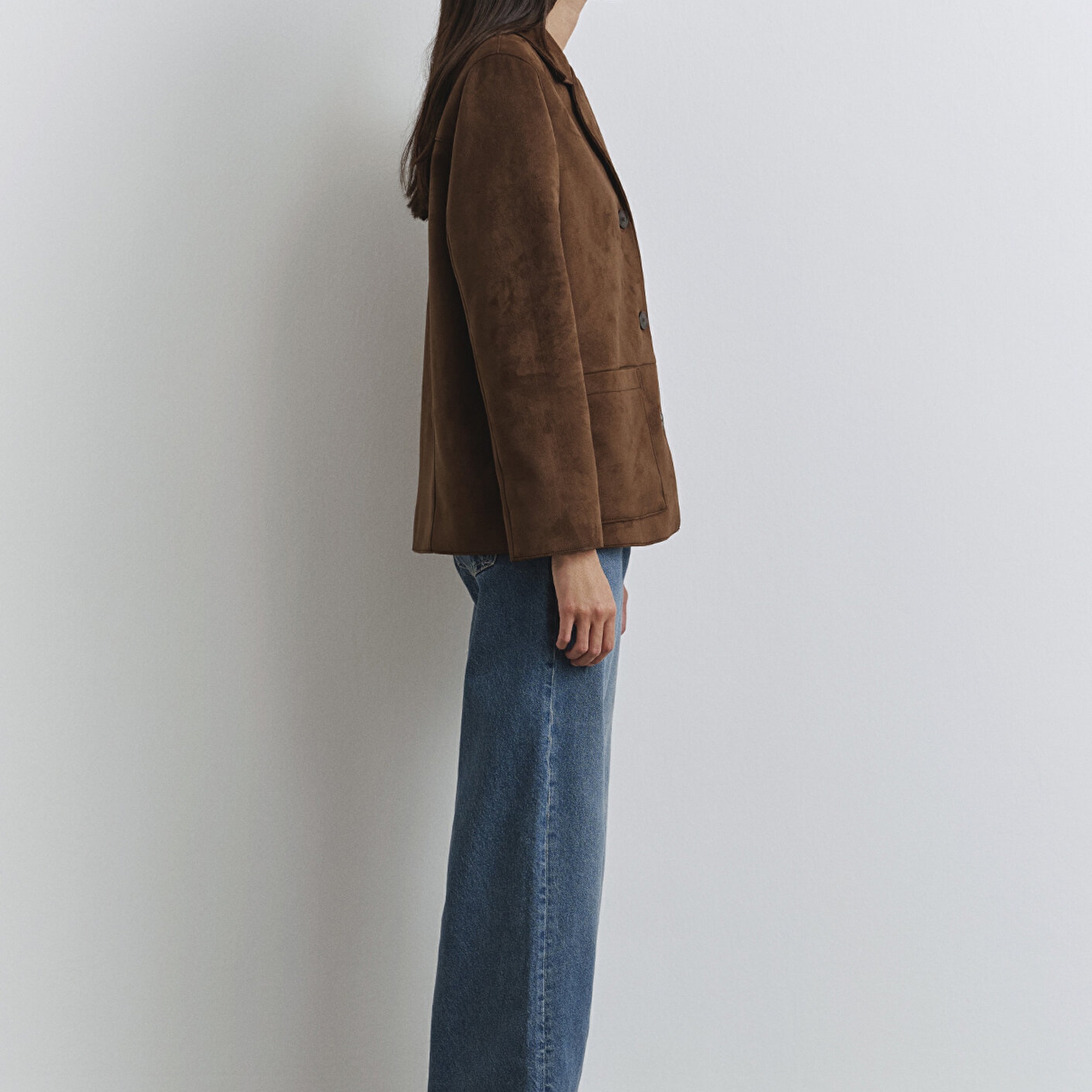 Mavi Suni Süet Kahverengi Blazer 1110831-87736