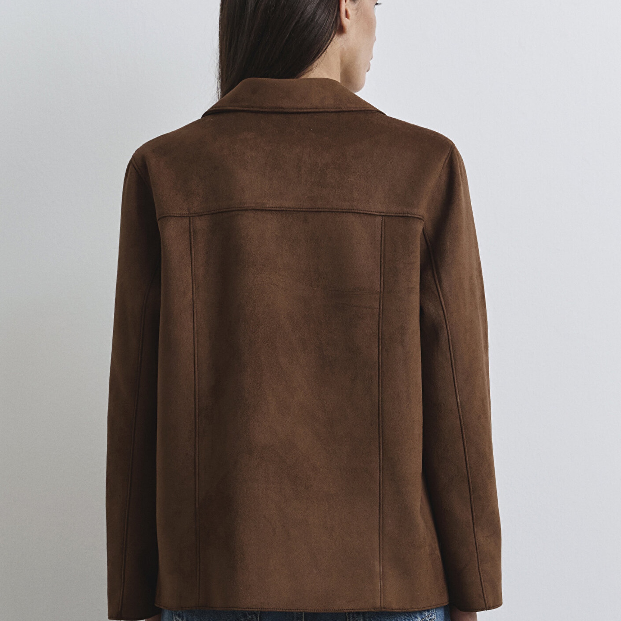 Mavi Suni Süet Kahverengi Blazer 1110831-87736