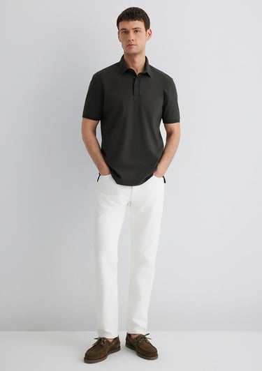  Mavi Yeşil Polo Tişört Regular Fit / Normal Kesim 0612648-71587