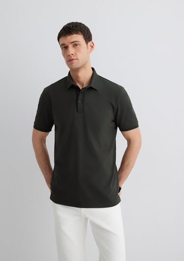  Mavi Yeşil Polo Tişört Regular Fit / Normal Kesim 0612648-71587