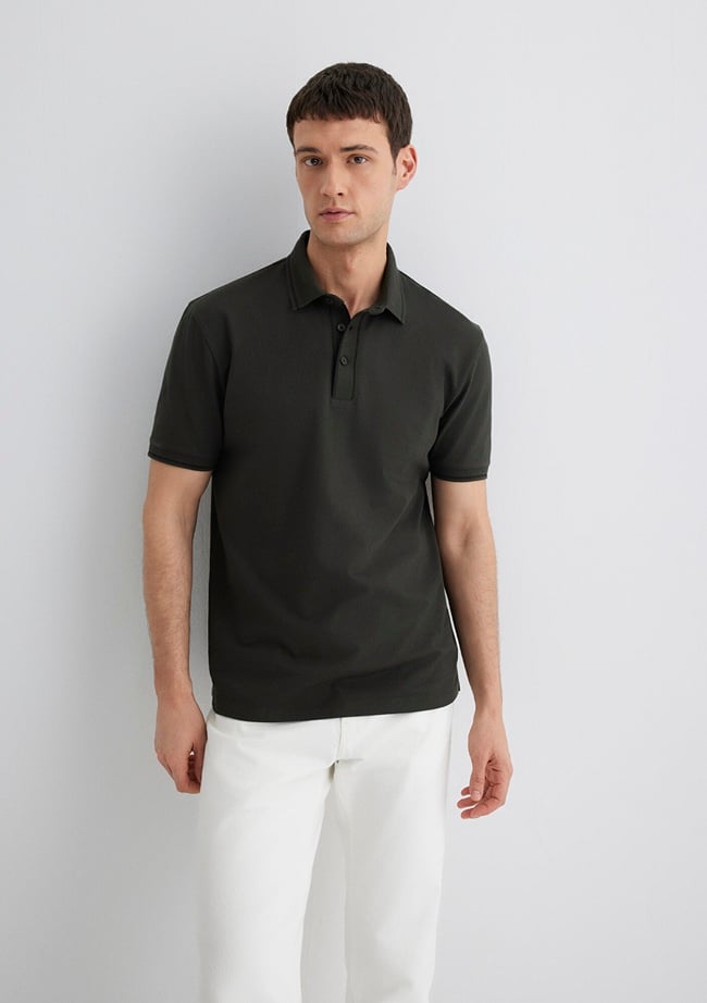  Mavi Yeşil Polo Tişört Regular Fit / Normal Kesim 0612648-71587