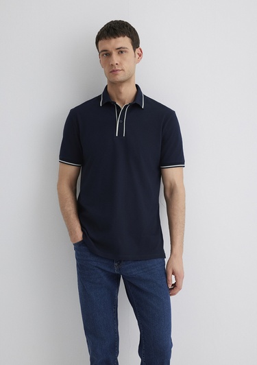  Mavi Lacivert Polo Tişört Regular Fit / Normal Kesim 0612648-80872