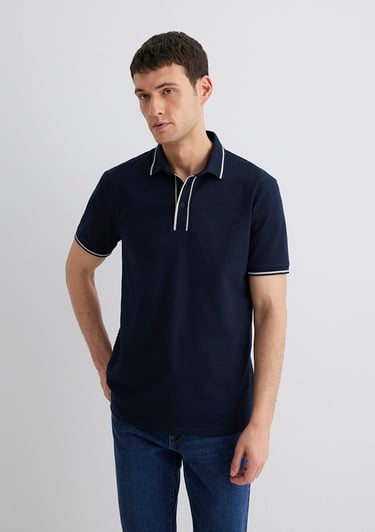  Mavi Lacivert Polo Tişört Regular Fit / Normal Kesim 0612648-80872