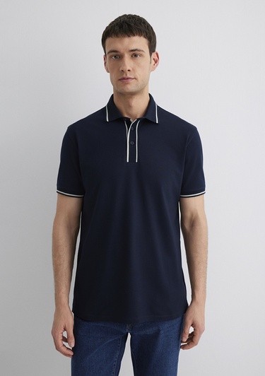  Mavi Lacivert Polo Tişört Regular Fit / Normal Kesim 0612648-80872